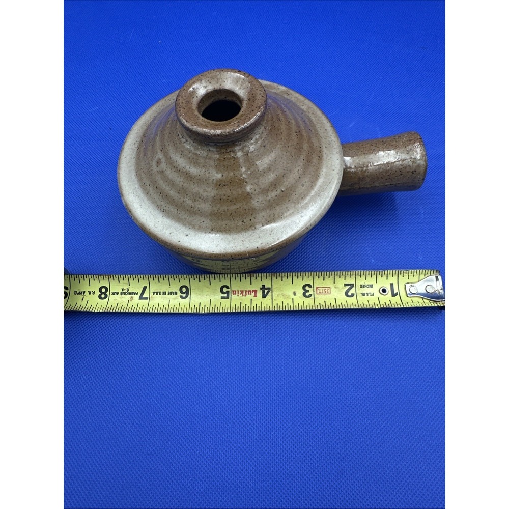 Ceramic Pottery Soup Pot Crock Handle & Vented Tapered Lid Handmade Glazed BRWN - Picture 11 of 11